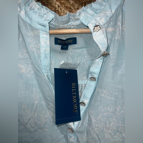 Biltmore Women's Sleeveless Ruffle Tank 
Top,Light Blue,Size M,Brand New, NWT - Picture 3 of 9